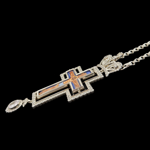 2.10.0669-1/1 Крест наперсный из серебра 925 пробы фото 2