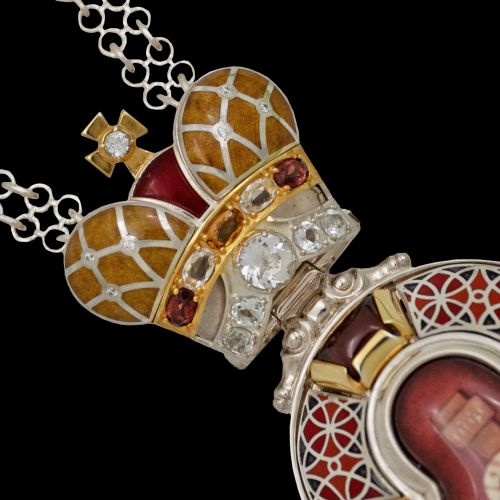 2.10.0585нфгэ-1/63 Крест наперсный из серебра 925 пробы фото 3