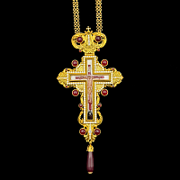 2.10.0651нп-1/41п Крест наперсный из серебра 925 пробы в позолоте
