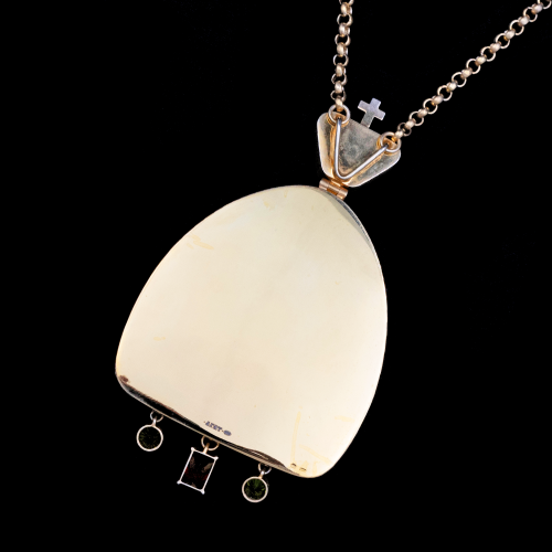 2.7.2296нп-15/112п Панагия из серебра 925 пробы в позолоте фото 3