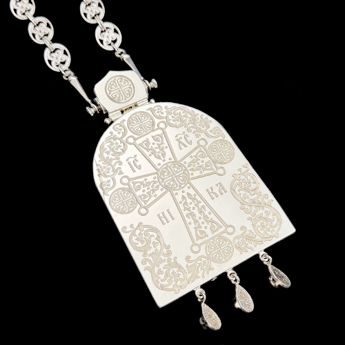 2.7.2124нгэ-1/98 Панагия из серебра 925 пробы фото 3