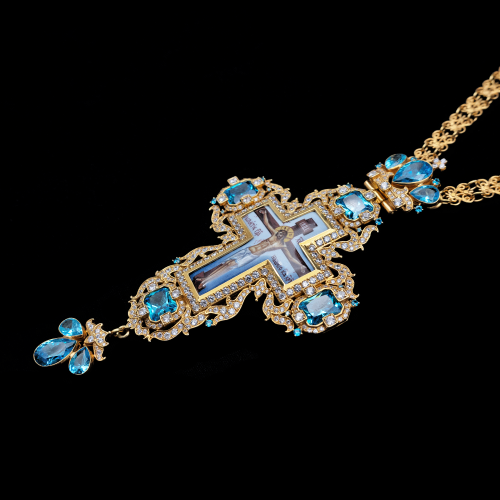 2.7.2067п-1/41п-К Архиерейский наперсный комплект серебряный 925 пробы в позолоте фото 9