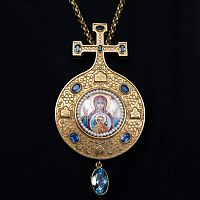 2.7.2355нп-15/112п Панагия из серебра 925 пробы в позолоте 