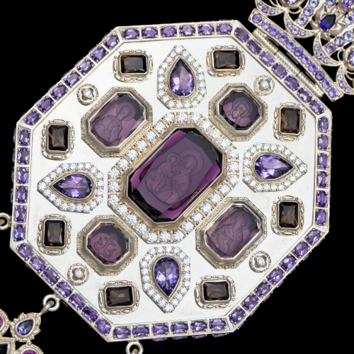 2.7.2118-17/65 Панагия серебряная 925 пробы фото 4