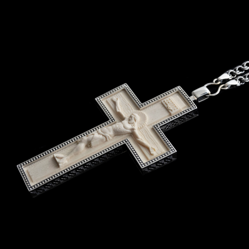 2.10.0362р-14/1р Крест наперсный из серебра 925 пробы фото 2