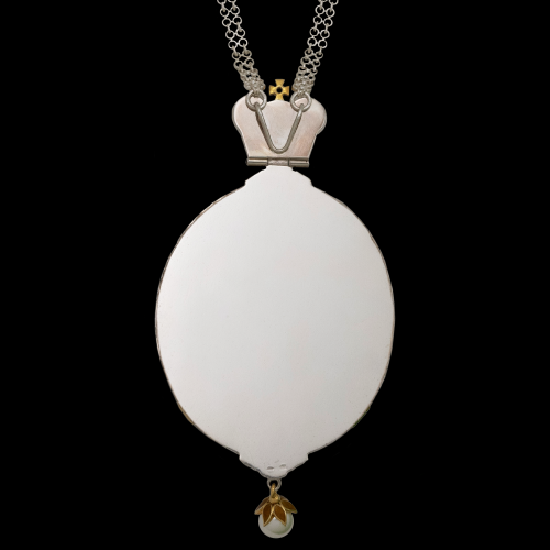 2.7.2455нфгэ-1/63 Панагия из серебра 925 пробы  фото 2