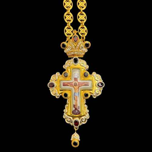 2.10.0323нф-1/98п Крест наперсный из серебра 925 пробы