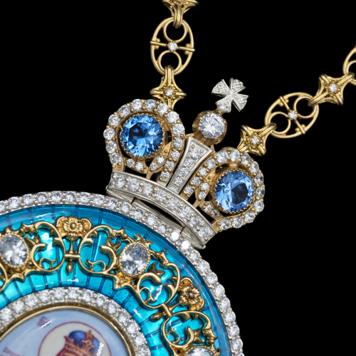 2.7.0630п-1/44п Панагия серебряная 925 пробы в позолоте фото 3