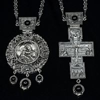 2.7.0138нр/115р-К Архиерейский наперсный комплект серебряный
