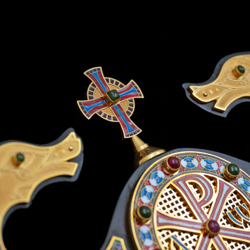 2.7.2771лнпэ Жезл архиерейский с натуральными камнями в позолоте фото 6