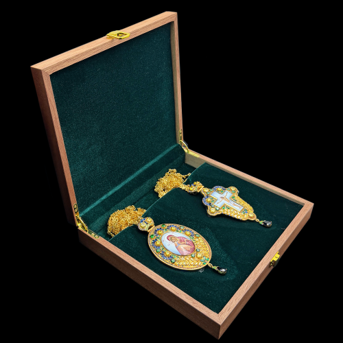 2.7.2232п-1/24п-К Архиерейский серебряный комплект в позолоте фото 14