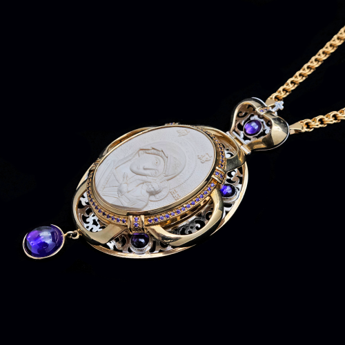 2.7.2277ф-14/113п Панагия серебряная 925 пробы фото 2