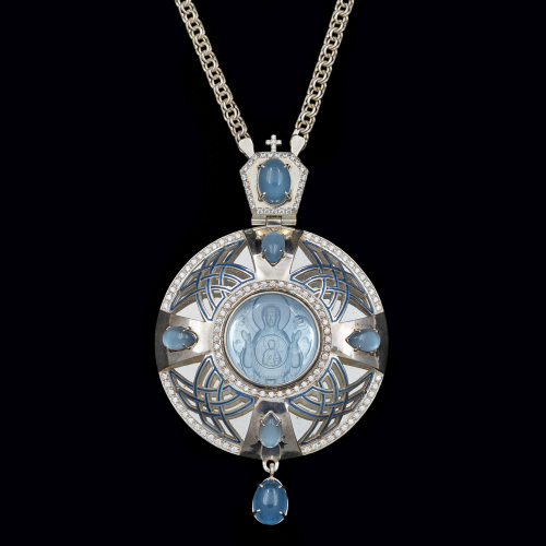 2.7.2026-17/1 Панагия серебряная 925 пробы 