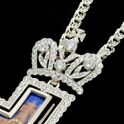 2.10.0669-1/1 Крест наперсный из серебра 925 пробы фото 3