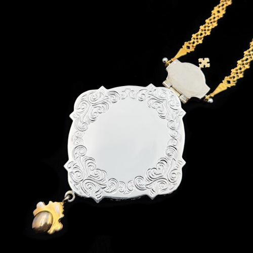 2.7.1135нф-1/52п Панагия из серебра 925 пробы  фото 2