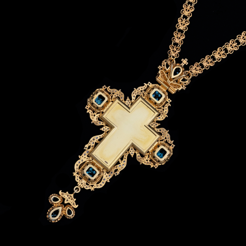 2.7.2067п-1/41п-К Архиерейский наперсный комплект серебряный 925 пробы в позолоте фото 13