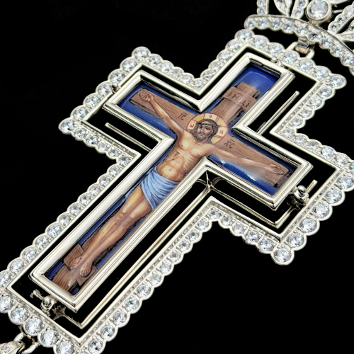 2.10.0669-1/1 Крест наперсный из серебра 925 пробы фото 4