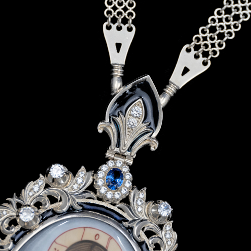 2.7.2524э-1/143 Панагия из серебра 925 пробы  фото 5