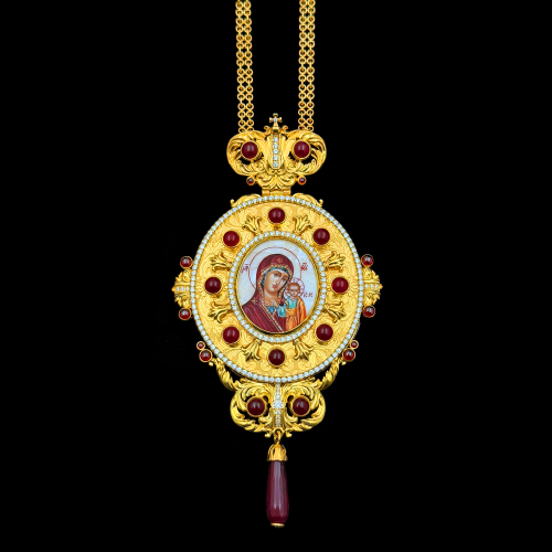 2.7.2649нп-1/41п Панагия из серебра 925 пробы в позолоте