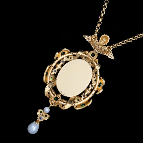 2.7.1867п-1/112п Панагия из серебра 925 пробы в позолоте фото 3