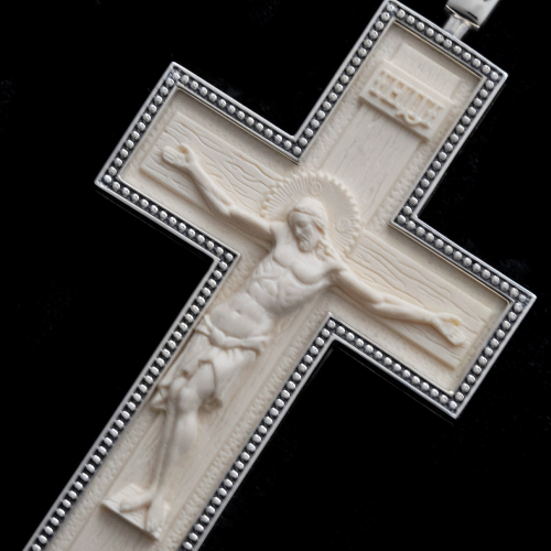 2.10.0362р-14/1р Крест наперсный из серебра 925 пробы фото 3