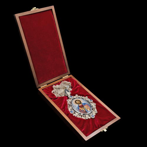 2.7.2524э-1/143 Панагия из серебра 925 пробы  фото 2