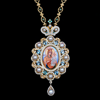 2.7.1120нф-1/44п Панагия из серебра 925 пробы 