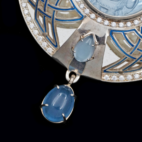 2.7.2026-17/1 Панагия серебряная 925 пробы  фото 3