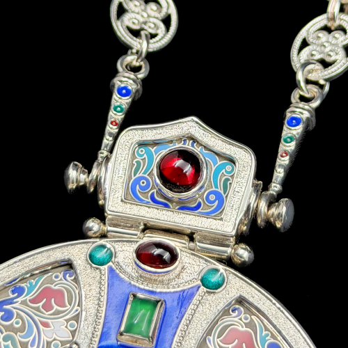 2.7.2124нгэ-1/98 Панагия из серебра 925 пробы фото 6