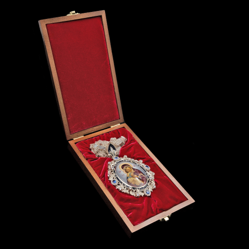 2.7.2524э-1/143 Панагия из серебра 925 пробы  фото 2